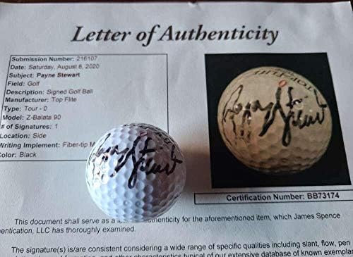 Пейн Стюарт JSA Loa Подписа Автограф Върху Топката За голф - голф Топки С Автограф