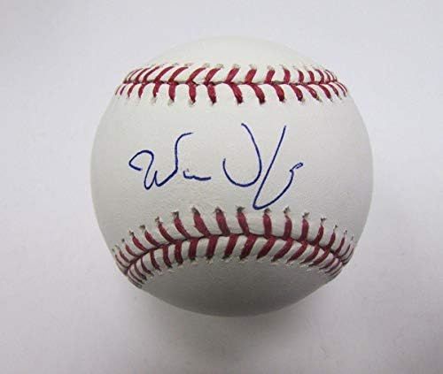 Уилсън Валдес Подписа / С Автограф на OML Baseball 139295 - Бейзболни Топки с Автографи