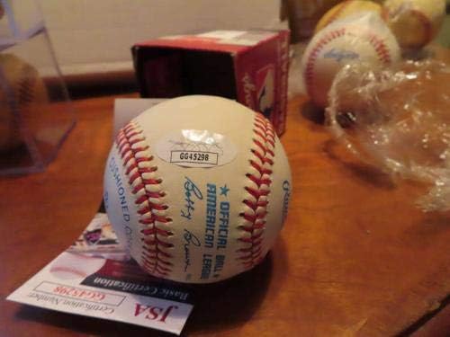 Играта на топка с автограф на Боб Мърфи OAL brown JSA - Бейзболни топки с Автографи