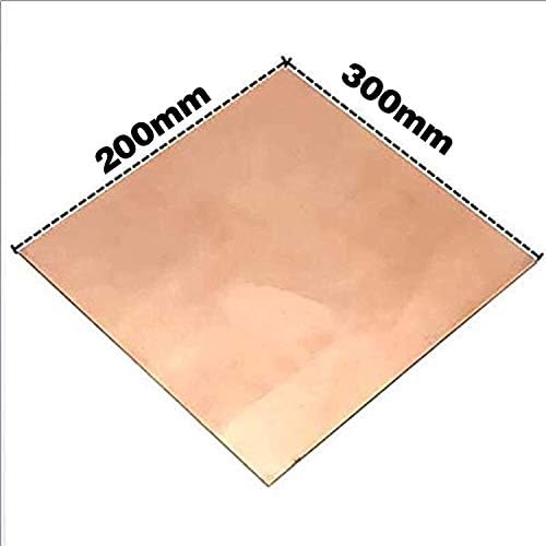 OriginalClub Мед метален лист Фолио табела 200x300x0,8 мм Вырезанная Медни Метална плоча, Медни листа (Размер: 200x300x1,5 мм)