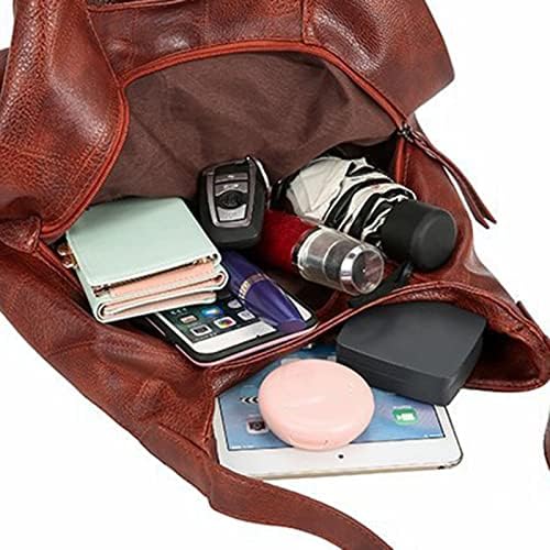FVOWOH Чанти-Скитник За жени, Модерна чанта, Кожена Чанта През рамо, Ръчно Голяма Мека Дамска Чанта През рамо, Дамски Кожени чанти (a1-Кафе)