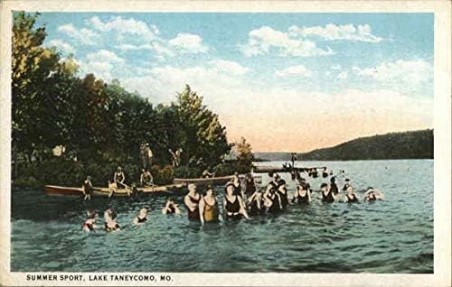 Летни спортове, езерото Танейкомо Форсайт, Мисури М оригинални Старинни пощенски картички
