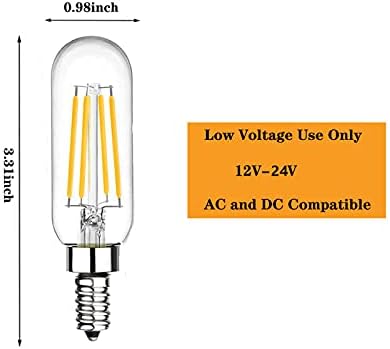 12 Волта Led лампи-Свещници E12 База 4 W Топло Бяла 2700 До 40 Вата, Подмяна на лампи с нажежаема Жичка за Ниско Напрежение 12 В 24 В