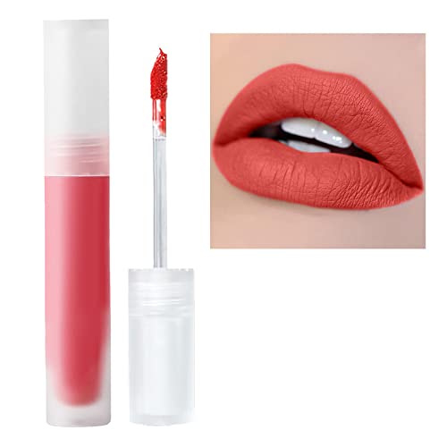 npkgvia червило Velvet Lipstick Мързел Lipstick Устойчив блясък за устни с високо съдържание на пигмент, Водоустойчив и лек Цвят червило