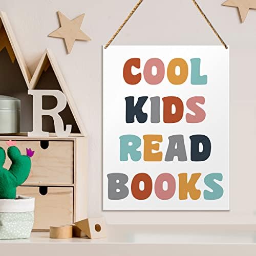 Декор с Дървени Табели в детска градина, Страхотна Книга За четене, Деца, Мотивационен Декор за детска стая, Вдъхновяващи Стенно Художествено