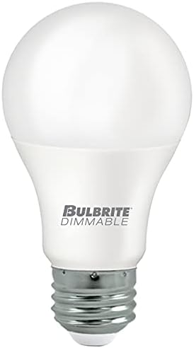 Bulbrite Комплект от (4) led лампи Frost A19 мощност 15 W, с регулируема яркост с цокъл Twist and Lock (GU24), 2700 КЪМ Топло бяла светлина, 1600 Лумена