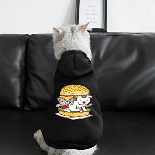 Хамбургер Котка едно Парче Костюм на Куче Костюм за Домашни Дрехи, с Шапка и Аксесоари за Домашни любимци, за кученца и Котки XS
