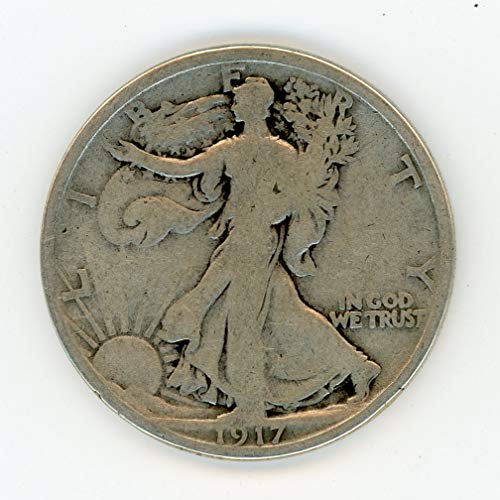Ходячая Свобода 1917 г. - Монетная марка Revesre, Аверс Троя марка, Полдоллара G-04