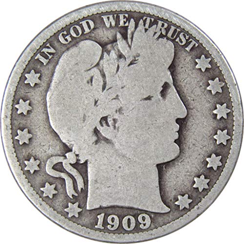 1909 Фризьорски салон Полдоллара Г Доброто 90% Сребро 50c Монета американски тип са подбрани