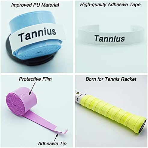 Лента за захващане на тенис ракети Tannius, 6 Опаковки Лепкави тенис дръжки, Впитывающая и по-Добра фиксация на тенис ракети