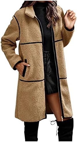 Дамско яке оверсайз, однотонная удобна горна дреха с дълъг ръкав, зимно свободно палто, ежедневното кардигановое палто