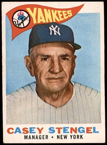 1960 Topps # 227 Кейси Стенгел Ню Йорк Янкис (Бейзболна картичка) VG+ Янкис