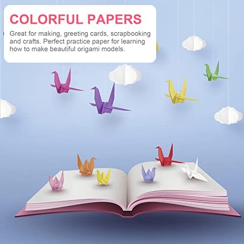 PRETYZOOM Цветна Копирна Хартия 50 Листа Хартия за Оригами се Сгъва Хартия Формат А4 за направи си САМ Art Занаятите Аксесоари Комплекти