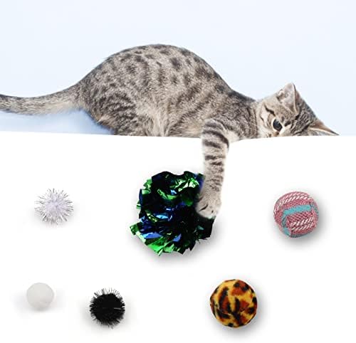 Играчки за котки PietyPet, Топки за котки Kitten В асортимент, включително Дъгата Топката, Свеж топка, Лъскав топката, Топки-Свирки,