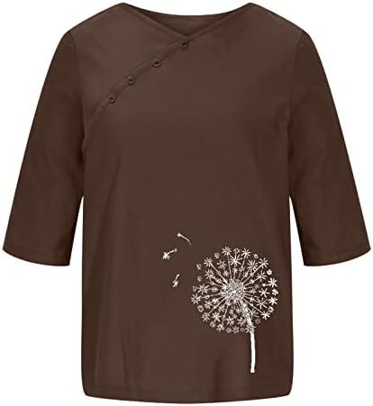 Блуза на Бретелях, Риза за дами, Есента-Лято 2023, Бельо Памучен Тениска с Кръгло Деколте, Графична Нарисувано Тънка Туника, Риза за