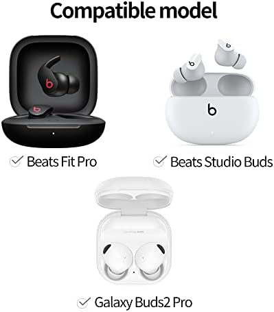 втулки diofit/Galaxy Buds2 Pro/Beats Fit Pro/Beats Studio Рецептори, Съвместима за Samsung и Beats (силикон черен (M))