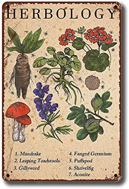 xinshmty Гербологический Плакат Реколта Лидице Табела, Магически Плакат Растения, Метални Табели Гербологического Плакат Растения