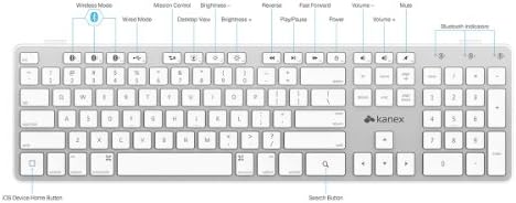 Многофункционална Bluetooth клавиатура Kanex за iOS, Mac, iPad и iPhone (QWERTYX)