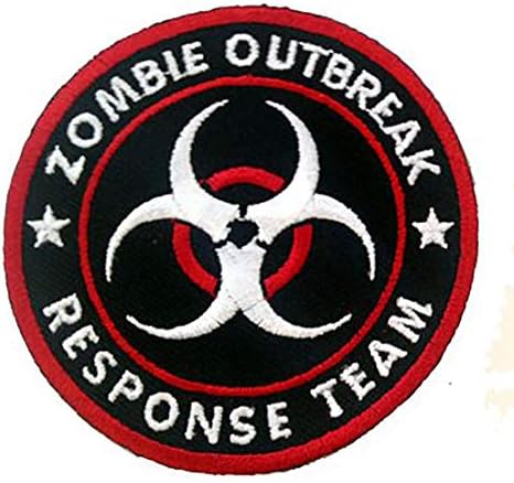 Екипът за реагиране при избухване на зомби Логото на Биологична опасност Новост Желязо На Нашивке Апликация