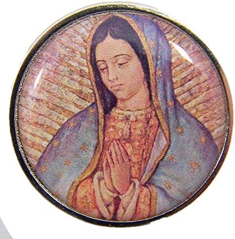 Религиозната Покет медал на Дева мария от Гуадалупе с Молитва на гърба, 1 1/4 инча