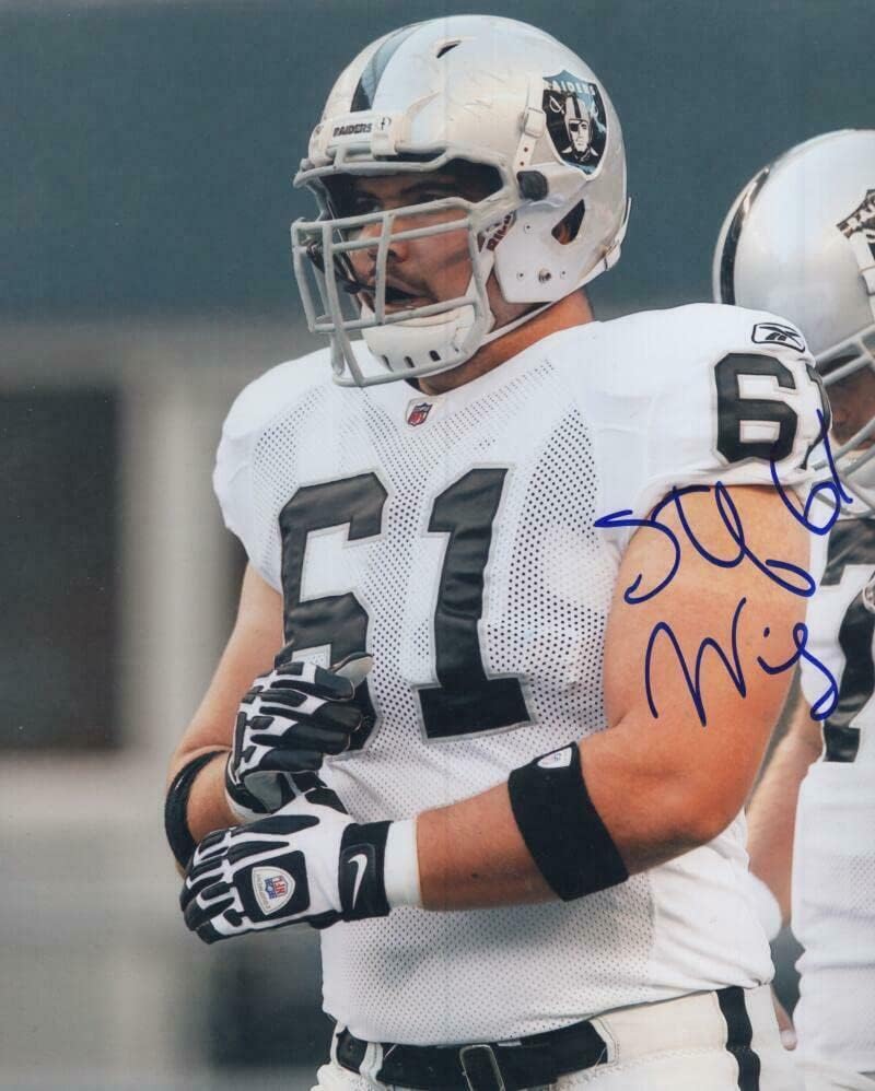 Стефен Вишневски Оукланд Рейдерз Подписа Снимка 8x10 с автограф W / Coa - Снимки NFL с автограф