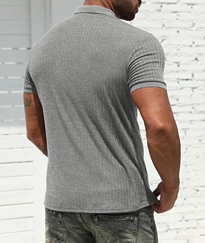 Мъжки Ризи Поло NITAGUT, къси Панталони и Всекидневни Спортни Ризи Slim Fit с дълъг ръкав