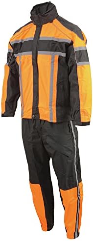 Мъжки водоустойчив костюм Milwaukee Leather за тежки условия на работа - Висока видимост и светоотражающая кант - Оранжева, Зелена или