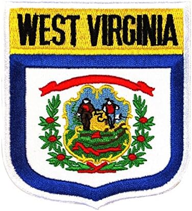 Щит с Държавния Флаг, Нашивка Западна Вирджиния, Пътен Иконата, Бродирана Апликация Желязо