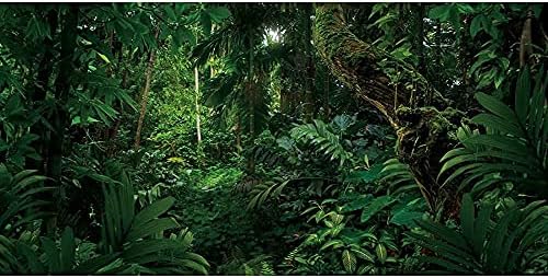 AWERT 24x12 инчов Винил Фон За Горски Терариум Фон За Аквариума в Тропическите Гори на Тропически Растения Огромни Дървета на Фона на