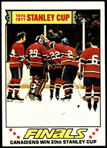 1977 Финала на Купа Стенли под номер 264 Топпс - Канадиенс спечели 20-та Купа Стенли (хокейна карта) EX/MT