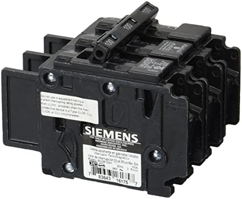 Трехполюсный прекъсвач Siemens BQ3B100H капацитет от 100 Ампера по 240 Волта 22 КВТ с въвеждането/изход
