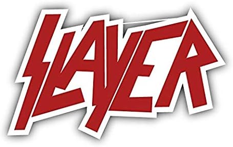 Лого, Слоган на Slayer - Графична Стикер - Стикер за автомобил, Стена, Лаптоп, Мобилен, Камион за прозорци, автомобили, Камиони