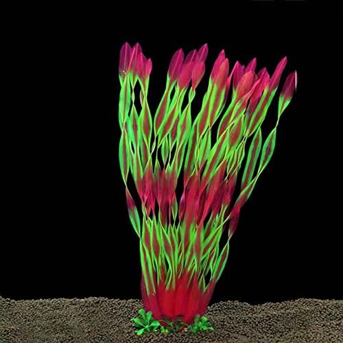 Изкуствени Пластмасови Растения Аквариум за Декорация на Аквариума За риби Украшение (КРЪГ РОЗОВ)