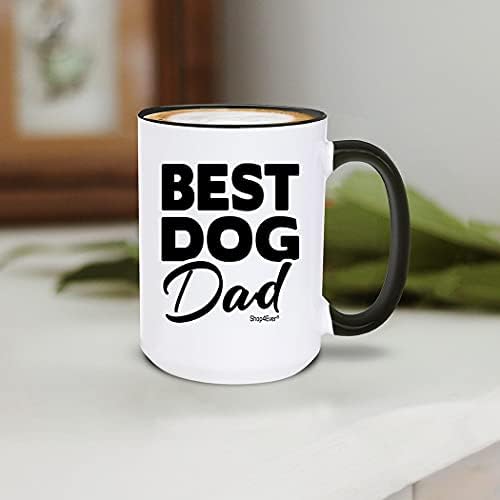 shop4ever най-Доброто Куче Татко Керамични Кафеена Чаша С Черна дръжка Чаена Чаша 15 унции (Черна дръжка)
