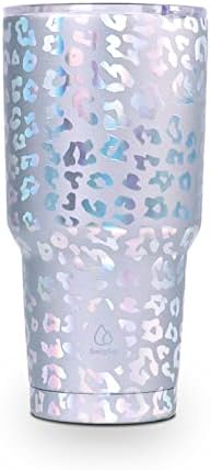 Чаша от Неръждаема Стомана Swig Sip -Чаши С Вакуумна Изолация С Двойни Стени + 6 бр. Бейзболни Сламки за Еднократна Употреба