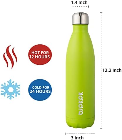 Бутилка за вода от неръждаема стомана BJPKPK - 25 мл / 750 мл -Изолирани бутилки за вода, спортна бутилка за вода Запазват студено 24