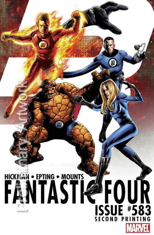 Фантастичната четворка (том 1) 583 (2-ри) VF / NM ; Комиксите на Marvel | Три Джонатан Хикмана