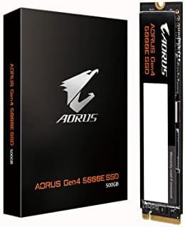 Вътрешен твърд диск Gigabyte AORUS Gen4 5000E SSD 500 GB PCIe 4.0 NVMe M. 2 със скорост на четене до 5000 MB/s, запис до 3800 МБ/с, AG450E500G-G
