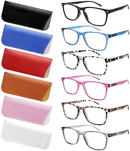 ZONLON 6 Опаковане. Очила за четене за Жени и мъже, Очила с Пружинным тръба на шарнирна Връзка, Блокиране на Синя Светлина, Защита От