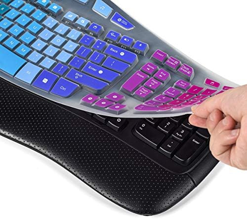 Цветен калъф за клавиатура, съвместим с безжична вълнови клавиатура Logitech K350 MK550 MK570, Logitech K350 MK550 MK570 Full Keyboard