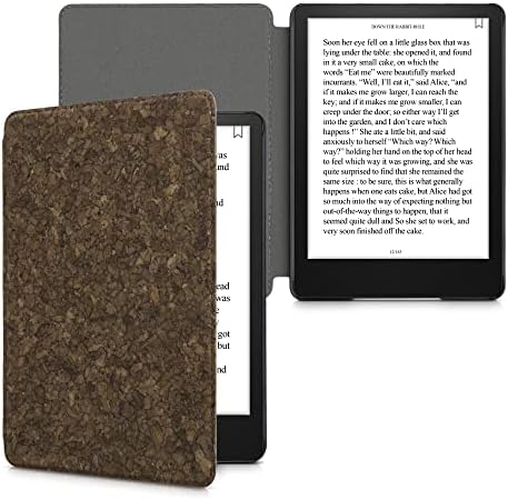 пробковый калъф kwmobile е Съвместим с Kindle Paperwhite 11. Поколение 2021 - Защитен калъф-Книжка за четене на електронни книги с Панти