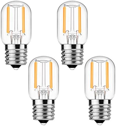 Lxcom Lighting E17 Led Лампа T7 2 W Лампи за битова техника, С регулируема яркост 20 W Еквивалентна Замяна на Лампи за Хладилник T20