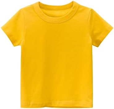 Основна тениска с къс ръкав за малки Момичета и Момчета, Ежедневни Летни Тениски, Потници, Обикновена Високи Върхове За Момчета, Размер