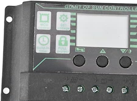 Контролер на заряд-разряд слънчева батерия Fafeicy, Фотоелектричния регулатор за соларни панели PWM Dual USB MPPT, с регулируем LCD дисплей, коефициент на преобразуване на 98-99%