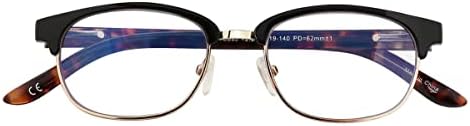 EYECEDAR 5-Pack Очила За Четене на Мъже, Жени Синя Светлина Блокиране на Овални Рамки Стил Кутия Панти Четци 2.00
