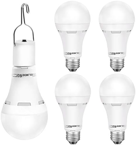 Енергоспестяващи Аварийни led лампи, Акумулаторни в еквивалент на 60 W, Led лампа А21 капацитет 6,5 W 2700 До Мек бял цвят с цокъл E26,