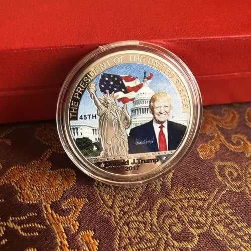 2017 Тръмп, 45-ти президент на Съединените Щати Лейди Либърти Колекция от работи с бои Challenge златна монета Златна монета (Gold)