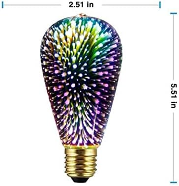 2 Опаковки 3D Светлинен Ефект Led Крушка Многоцветен Крушка Диско-Цветна Крушка Крушка Вечерни Крушки Външни Струнни инструменти осветителни