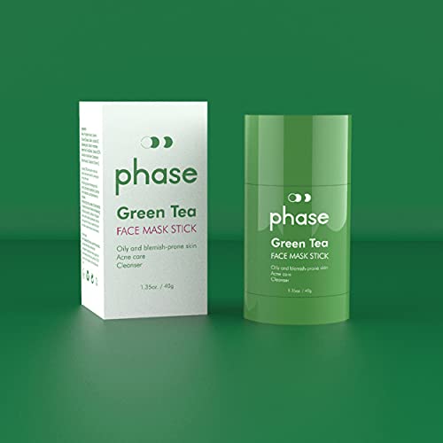 Фаза Маска-стик от зелен чай: Органична зелена маска-стик за лицето и кожата, глинена маска за дълбоко почистване на лице с детоксикацией,