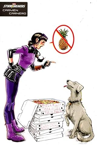 Hawkeye: Кейт Епископ 4A VF / NM ; Комиксите на Marvel | Вариант Pizza Dog Stormbreakers